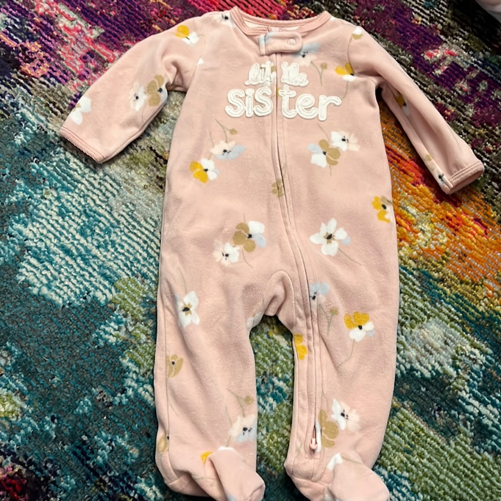 Carters Fleece Little Sister Footie Pajama